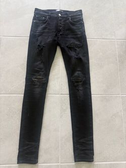 AMIRI MX1 Camo Leather Patch Jeans