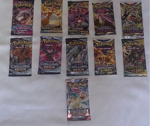 Official Pokémon TCG Booster Packs, 12 Packs Including Brilliant Stars, Evolving Skies & More
