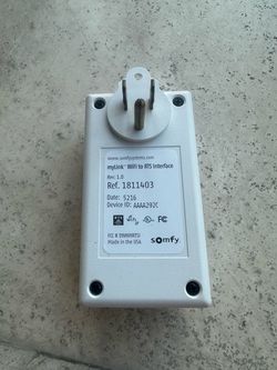 Somfy myLink WiFi to RTS Smart Home Interface, Wi-Fi Compatible, MPN 1811403