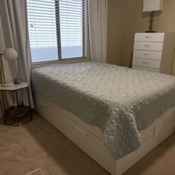 PENDING IKEA BRIMNES Bed Frame with Storage FULL/DOUBLE