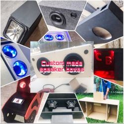 CUSTOM MADE SUBWOOFER BOXES AND CENTER CONSOLES