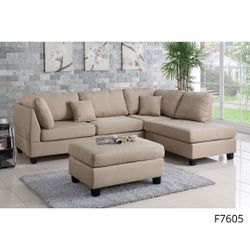 Sectional Sofa + Ottoman