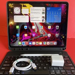 512GB Apple IPad Pro 12.9” 3rd Generation (Face ID/Liquid Retina /2018 model) WiFi + cellular (AT&T/ T-mobile/ Verizon) keyboard & Accessories