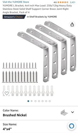 L Brackets (4-Pack) - 2 Packages Available