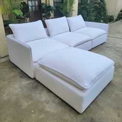 CB2 Lumis Modular 4 Piece Sectional With Chaise