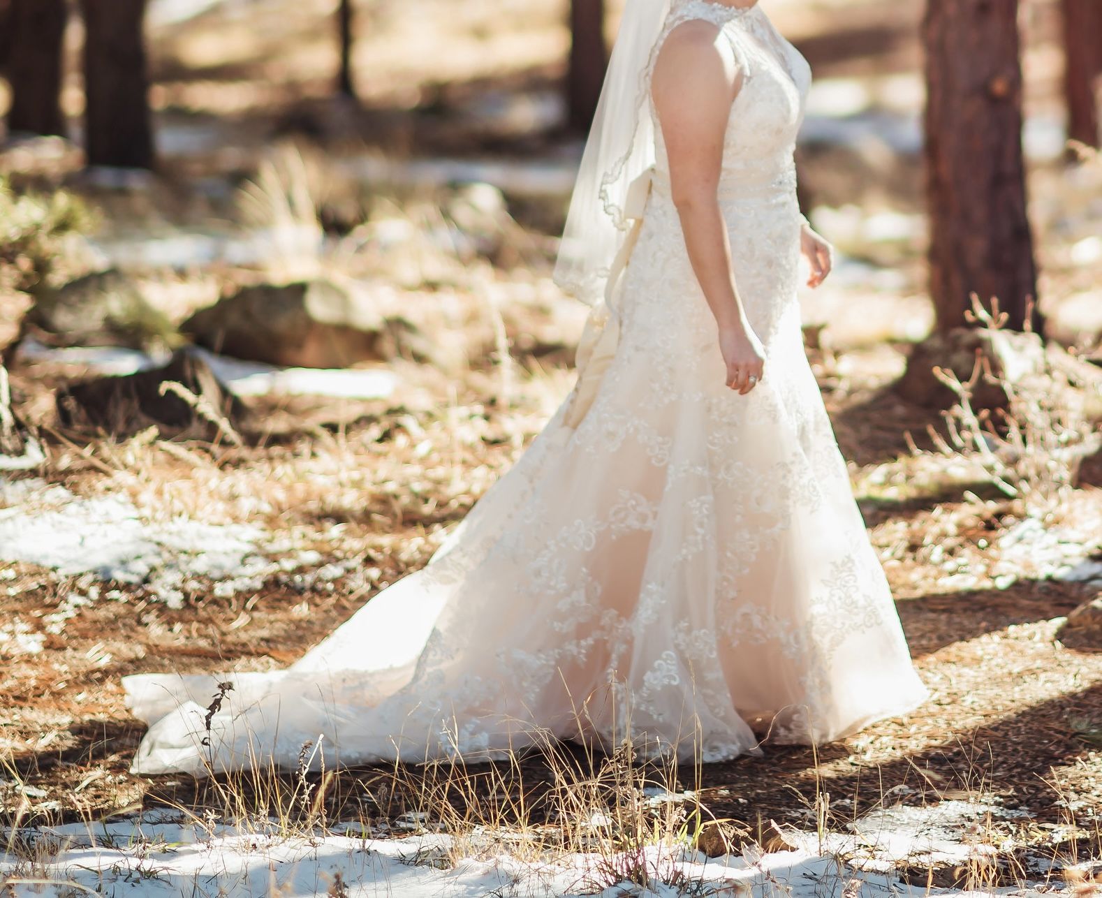 Mia Solano Dori Ivory Beaded Wedding Dress Size 14 tailored