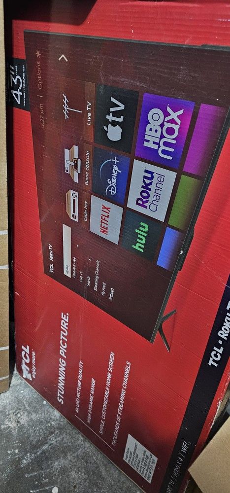 Brand New 43" TCL Smart Tv