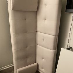 White Leather Futon Couch