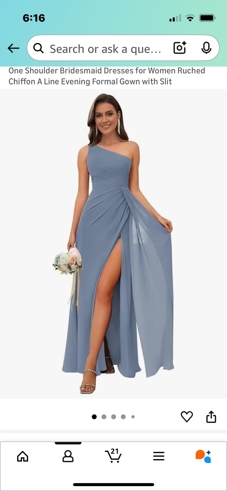 NEW Dusty Blue Chiffon Dress Size 8