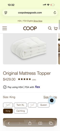 Coop King Mattress Topper