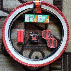 NEW Bicycle Bmx Parts Bundle 24" Red