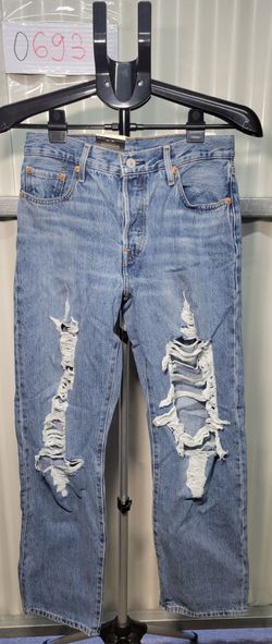 Brand new. Levi's 501 90s Distressed Jeans, size 25×30 (0693)