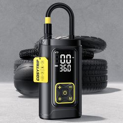 Tire Inflator Portable Air Compressor for Car Tires, 150PSI Digital Tire Pump with Gauge, LED Light, Auto Shut-Off, Fast Bike Air Pump for Car Tires, 