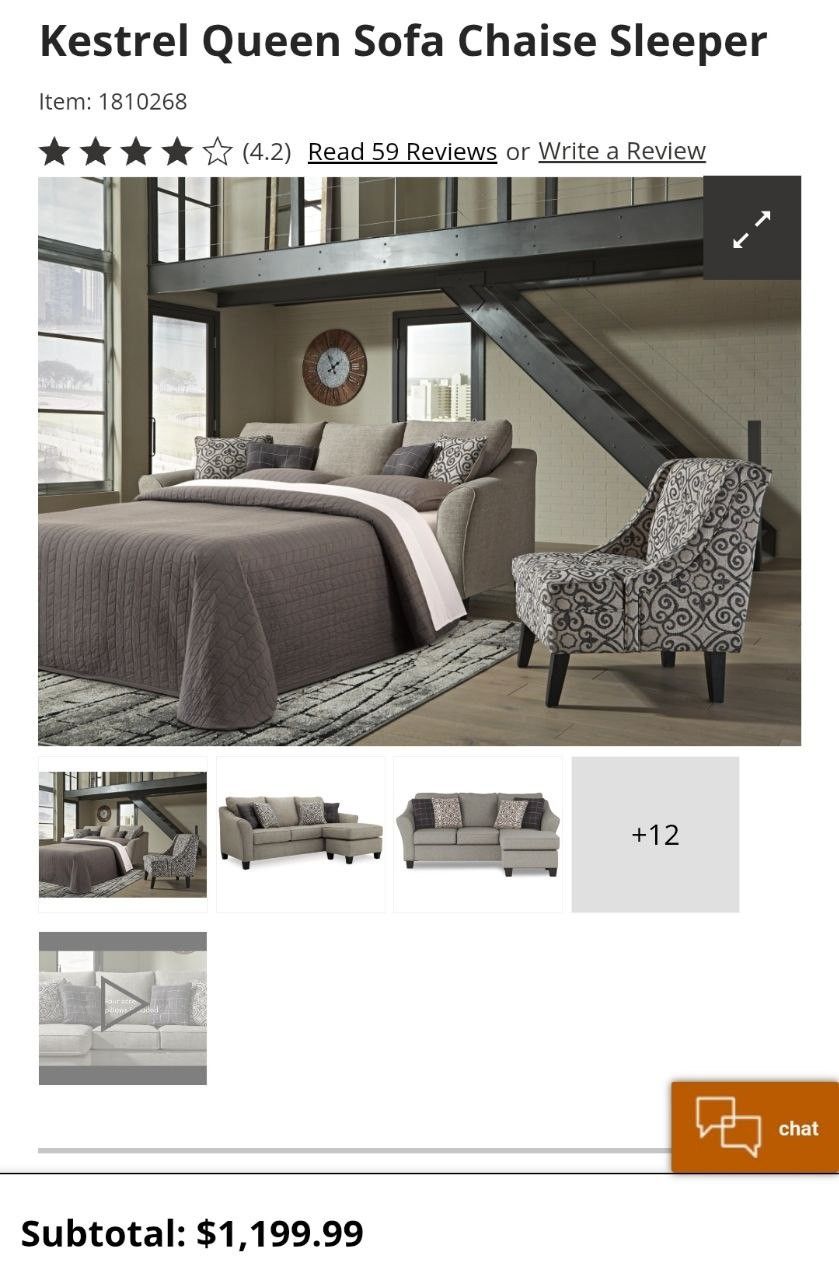 Sleeper Sofa w/ Fold Out Queen Mattress