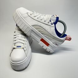 Puma Womens Mayze Gen. Lace Up Sneakers Shoes Casual - White SIZE  7