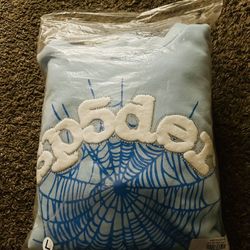 Sp5der Blue Hoodie