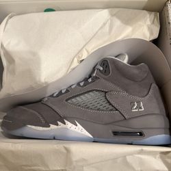 Nike Air Jordan 5 AJ5 Wolf Grey GS Size 6.5 Brand New DS In Hand