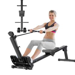 NIB Compact Rowing Machine for Home Use, Magnetic Resistance Foldable Rower for Full Body Workout, Space Saving Design with LCD Display