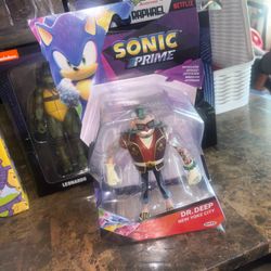 2024 Sonic Prime Dr. Deep 5.5" Action Figure Netflix JAKKS New Yoke City, SEALED