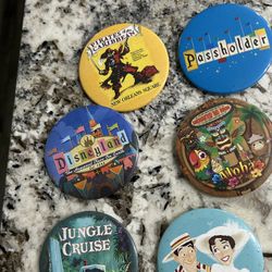 Disney Buttons  Lot Of 6