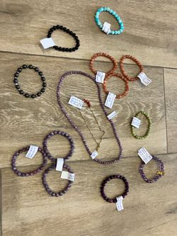 Handmade Bracelets Necklace High Quality Crystal Stone Lot - New For Sale Gifts Sold Together Firm Price