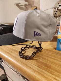 Floating Chain Hat Stand / Cap Display – Custom Industrial Metal Art