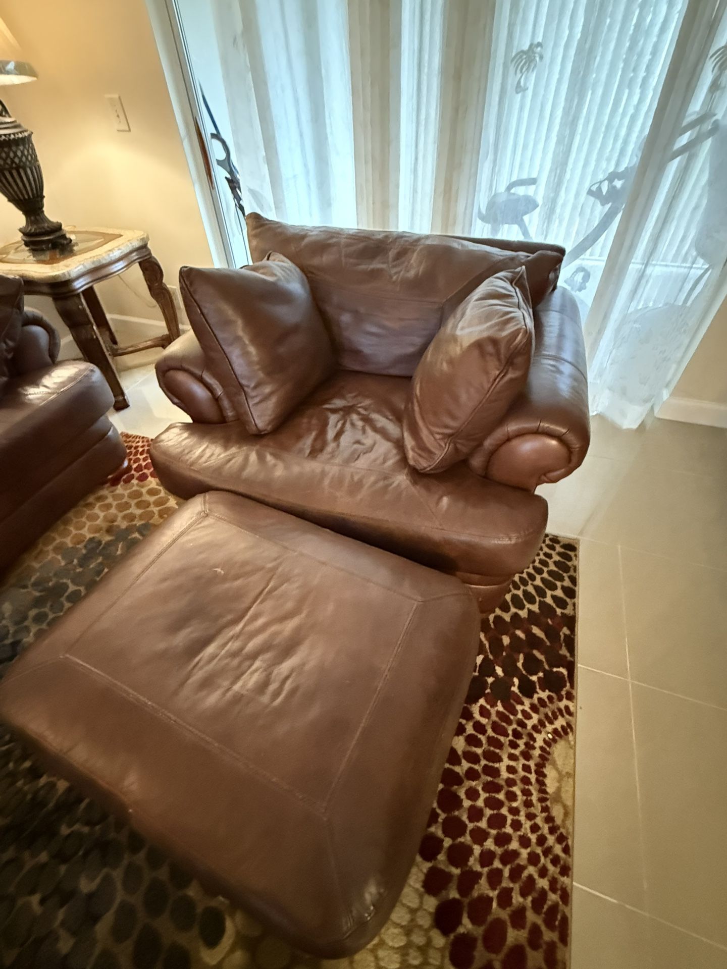Real Leather Sofa Chair 