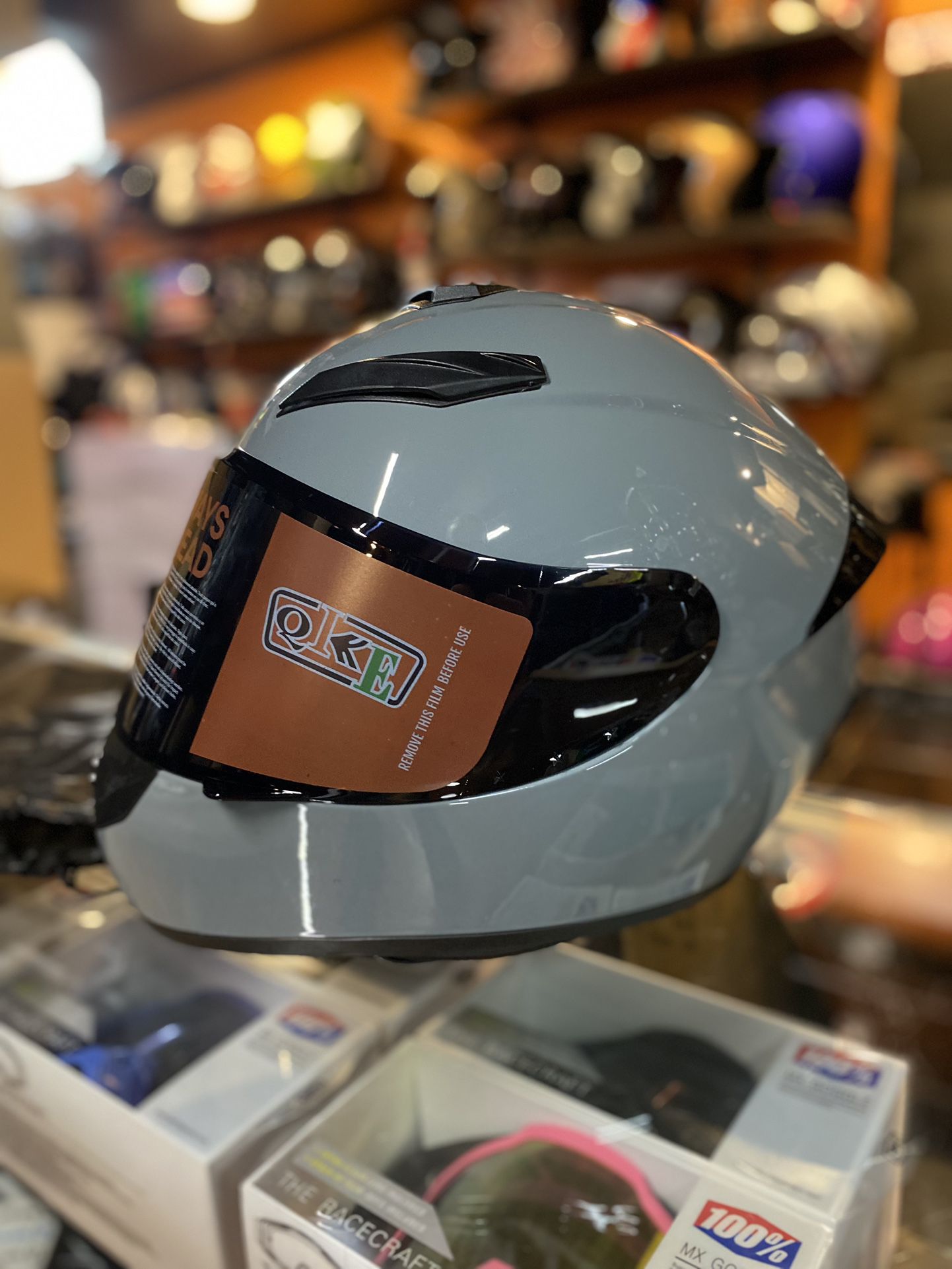 Motorcycle Helmet New Grey Dot $140