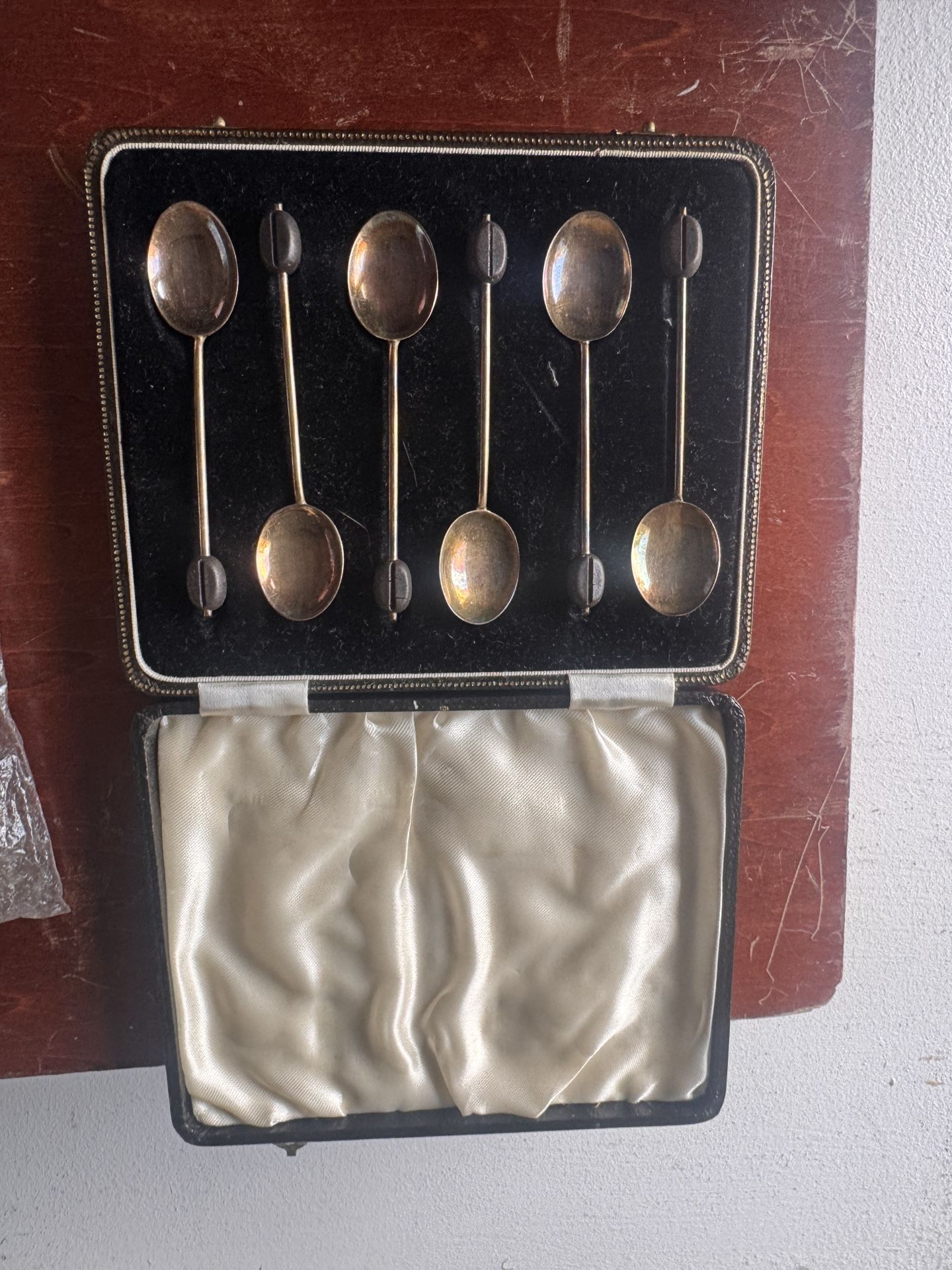 Cocktail Antique Spoons In Case