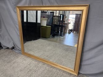 Gold Painted Rectangular Hanging Mirror