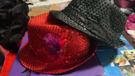 Beautiful hat color red and black