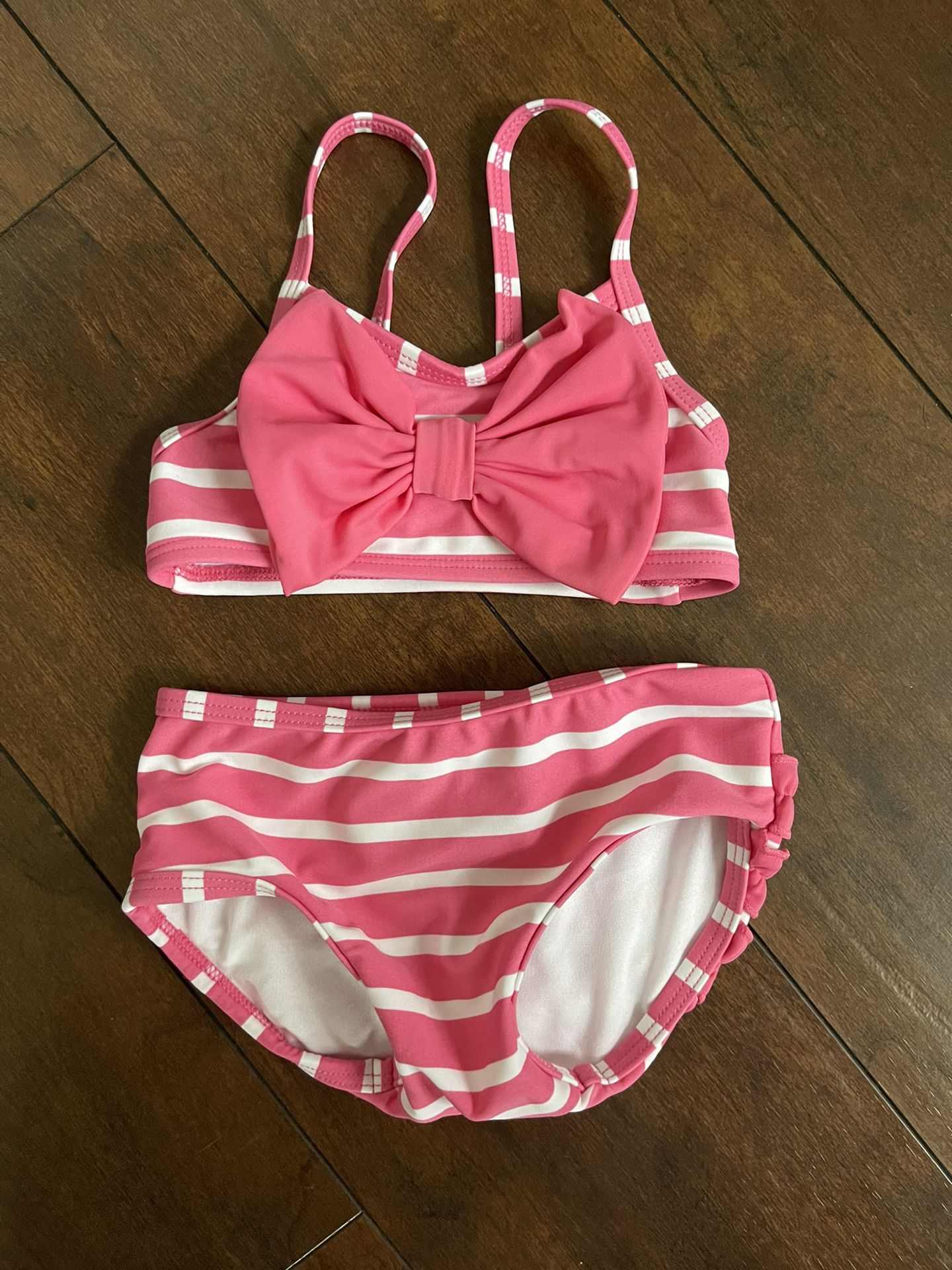 Rufflebutts Pink/White Bikini