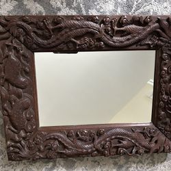 Fredrick Loeser Antique Wood Carved Mirror