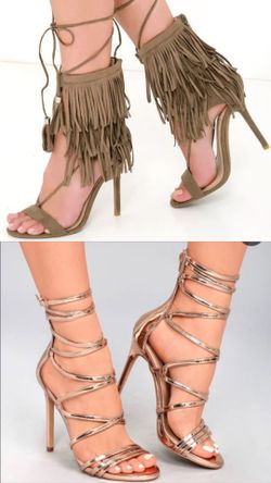 Steve Madden Flaunt & Lulu’s Fringe Sz 6