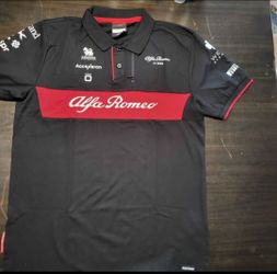 NEW Alfa Romeo F1 Team Racing Polo Shirt Mens Size Med Sauber Motorsports w/Tags