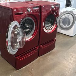 💢LG SET STEAM WASHER AND ELECTRIC DRYER WITH WARRANTY 