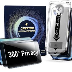 Protector de Pantalla OneFish con Privacidad – iPhone 16 Pro Max, Paquete de 2
