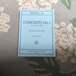 Concerto Number 1 In A Minor By Bach, For Violin And Piano.