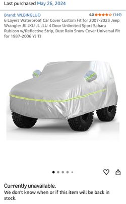 Jeep Wrangler Cover