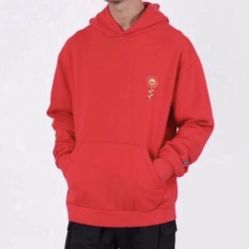 J BALVIN MORADO X TAKASHI MURAKAMI FLOWER HOODIE RED EXCLUSIVE Size Large