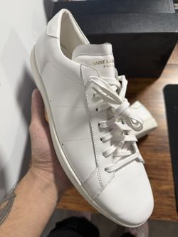 Yves Saint Laurent SL01 White Court Classic Sneakers Size 13.5