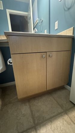 Bathroom Vanity + Sink (no Faucet) + L Top If You Want 