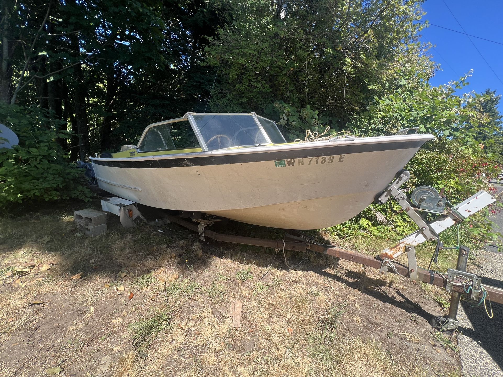 Free Boat & 4 Vintage Engines