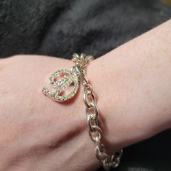 Chain Link D Initial Bracelet