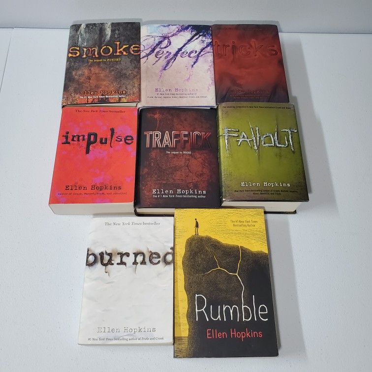 Ellen Hopkins Books 5 Hardcovers And 3 Paperkacks