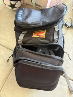 Baseball bag and helmet