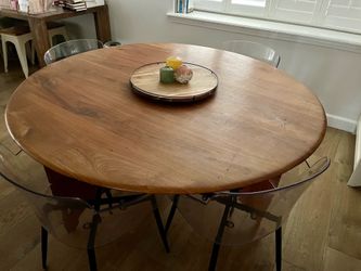 Round Wooden Dining Table $250