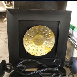 Wall Art Candle Holder Gold Brown 