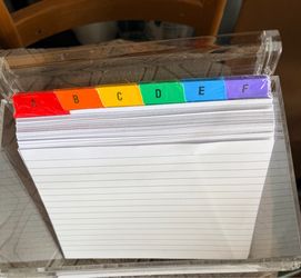 Notecards recipes A-Z