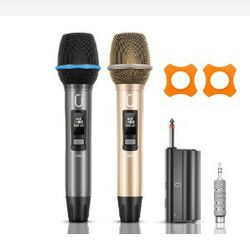 Wireless Microphones for Karaoke: Dual Professional Karaoke Microphone for Singing, Rechargeable Dynamic UHF Mic System with Receiver for Church, Part